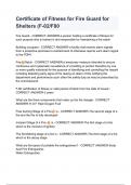 Certificate of Fitness for Fire Guard for Shelters &lpar;F-02&sol;F80 Complete Questions And Answers A&plus;