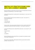 NBSTSA CST PRACTICE EXAM A 2024 WITH 100% CORRECT ANSWERS