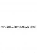 TEFL 420 Hours IELTS SUMMARY NOTES.
