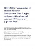 Course HRM/300T: Fundamentals Of Human Resource Managemen (HRM300T)