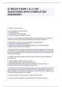 IC MOCK EXAM 1 & 2 &vert;100 QUESTIONS&vert; WITH COMPLETED ANSWERS&excl;&excl;