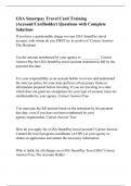 GSA Smartpay Travel Card Training &lpar;Account&sol;Cardholder&rpar; Questions with Complete Solutions