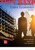 TEST BANK for Contemporary Labor Economics 12th Edition Campbell McConnell; Stanley Brue; David Macpherson (Chapters 1-18)