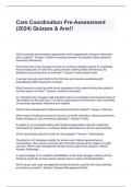 Care Coordination Pre-Assessment &lpar;2024&rpar; Quizzes & Ans&excl;&excl;
