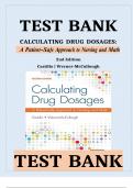 Test Bank For Calculating Drug Dosages A Patient-Safe Approach to Nursing and Math 2nd Edition by Castillo, All Chapters 1 - 22, Verified Newest Version