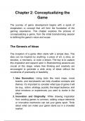 The process of brainstorming and defining the game's vision and scope.