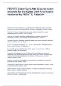 FEDVTE Cyber Dark Arts &lpar;Course exam answers for the Cyber Dark Arts lesson vendored by FEDVTE&rpar; Rated A&plus;