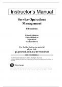 Solution Manual For Service Operations Management Improving Service Delivery, 5th Edition by Robert Johnston, Michael Shulver, Nigel Slack, Graham Clark