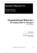 Solution Manual For Organizational Behavior Developing Skills for Managers, 1st Edition by Eric Lamm, Jennifer Tosti-Kharas Chapter 1-14