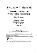 Solution Manual For Marketing Strategy and Competitive Positioning, 7th Edition by Graham Hooley, Nigel Piercy, Brigitte Nicoulaud, John Rudd, Nick Lee
