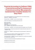 Financial Accounting Ivy Software FINAL  - Financial Accounting Pre Assessment  - Financial accounting -Mba prepworks Combined Sets Complete Solution For Easy Pass!!