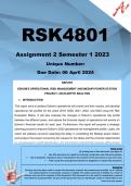 RSK4801 Assignment 1 PORTFOLIO (COMPLETE ANSWERS) 2024 - DUE  April 2024