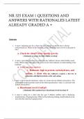 NR 325 EXAM 1 QUESTIONS AND ANSWERS WITH RATIONALES LATEST ALREADY GRADED A +