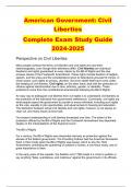 American Government: Civil Liberties Complete Exam Study Guide 2024-2025