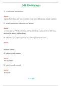 NR 326 Kidneys  (Latest 2024 / 2025) Questions & Answers with rationales 