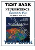 Test Bank For Neuroscience: Exploring the Brain, Enhanced Edition 4th Edition By Mark Bear; Barry Connors; Michael A. Paradiso 9781284211283 Chapter 1-25 Complete Guide.
