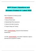 NFPT Exam | Questions and Answers Graded A+ Latest 2024 