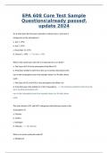 EPA 608 Core Test Sample Questionsalready passedupdate 2024