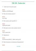 NR 328 - Endocrine  (Latest 2024 / 2025) Questions & Answers with rationales 