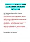 DCF RNRF Exam| QUESTIONS AND ANSWERS GRADED A+| LATEST 2024