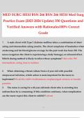 MED SURG HESI BSN 266 BSN 266 HESI Med Surg Practice Exam (2023 2024 Update) 350 Questions and Answers