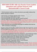 HESI MED SURG 100&plus; Q's Practice Exam Update&rpar; Questions and Verified Answers with Rationales100&percnt;