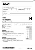GCSE CHEMISTRY Higher Tier Paper 1 June 2018 Question Paper 