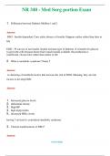 NR 340 - Med Surg portion Exam (Latest 2024 / 2025) Questions & Answers with rationales