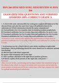 BSN 266 HESI MED SURG HESI REVIEW #1 BSN 266 QUESTIONS AND ANSWERS VERIFIED AND WELL Graded