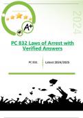 PC 832 Laws of Arrest with Verified Answers | Latest 2024/2025