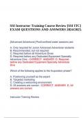 SSI Instructor Training Course Review [SSI ITC] EXAM QUESTIONS AND ANSWERS 2024/2025.