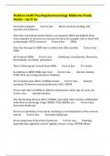 Walden 6630 Psychopharmacology Midterm Study Guide – Qs & As