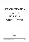 LIFE ORIENTATION NOTES & TEST QUESTION AND ANSWERS 