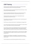 COR Training Questions With Correct Answers&period;