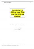 BSC NURSIN 108   Critical care RUA Interdisciplinary sample&period;