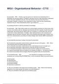 WGU - Organizational Behavior - C715 Exam Questions And Answers 
