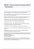 NR 565 - advanced pharmacology midterm - Chamberlain Exam Questions With Verified Solutions Combined Package Deal 