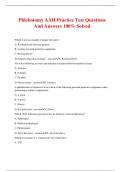 Phlebotomy AAH Practice Test Questions And Answers 100&percnt; Solved