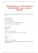 Phlebotomy Review - AAH Certification Exam With 100&percnt; Correct Answers 2024&sol;2025