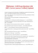 Phlebotomy- AAH Exam Questions with 100&percnt; Correct Answers Verified &vert; Updated