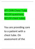 ATI CHN Chest Tube  NCLEX questions,  NCLEX chest tubes 
