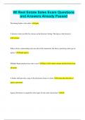 Wisconsin Real Estate Bundled Exams Questions and Answers Latest Versions &lpar;2024&sol;2025&rpar; &lpar;Complete and Accurate&rpar;