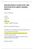 BIOCHEM MODULE 4 EXAM LATEST 2024 QUESTIONS WITH CORRECT ANSWERS GRADE A&plus;