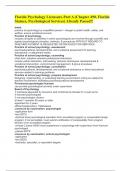 Florida Psychology Licensure-Part A &lpar;Chapter 490&comma; Florida Statues&comma; Psychological Services&rpar; Already Passed&excl;&excl;