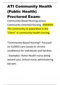 ATI Community Health  (Public Health)  Proctored Exam: 