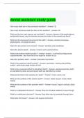 dental assistant study guide 2024 with complete solutions