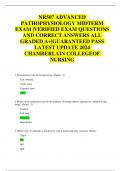 NR507 ADVANCED PATHOPHYSIOLOGY MIDTERM  EXAM |VERIFIED EXAM QUESTIONS  AND CORRECT ANSWERS ALL  GRADED A+|GUARANTEED PASS LATEST UPDATE 2024 CHAMBERLAIN COLLEGEOF  NURSING