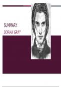 The picture of Dorian Gray- summary