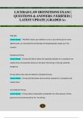 L3CERAD LAW DEFINITIONS EXAM &vert;  QUESTIONS & ANSWERS &lpar;VERIFIED&rpar; &vert;  LATEST UPDATE &vert; GRADED A&plus;