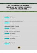 L3CERAD EXEMPTIONS EXAM &vert;  QUESTIONS & ANSWERS &lpar;VERIFIED&rpar; &vert;  LATEST UPDATE &vert; GRADED A&plus;